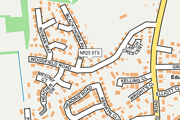 NR25 6TX map - OS OpenMap – Local (Ordnance Survey)