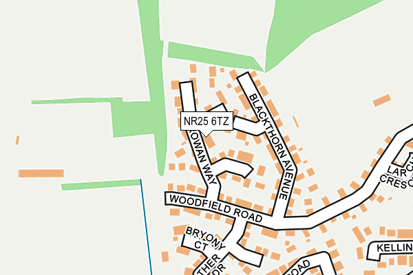 NR25 6TZ map - OS OpenMap – Local (Ordnance Survey)