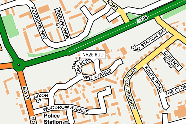 NR25 6UD map - OS OpenMap – Local (Ordnance Survey)