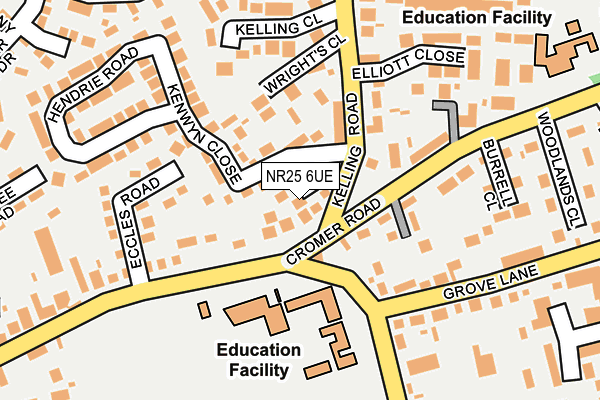 NR25 6UE map - OS OpenMap – Local (Ordnance Survey)