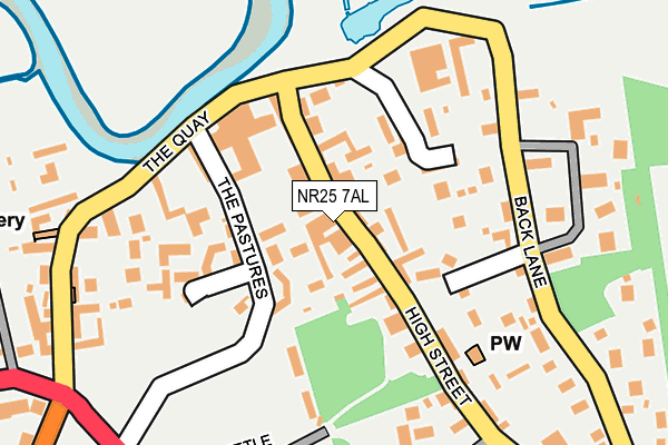 NR25 7AL map - OS OpenMap – Local (Ordnance Survey)