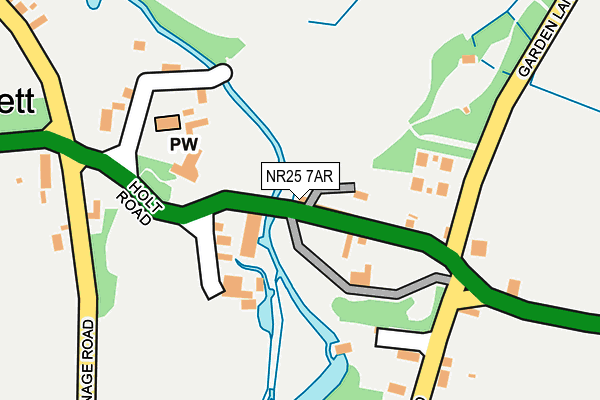 NR25 7AR map - OS OpenMap – Local (Ordnance Survey)