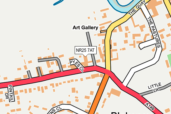 NR25 7AT map - OS OpenMap – Local (Ordnance Survey)