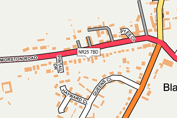NR25 7BD map - OS OpenMap – Local (Ordnance Survey)