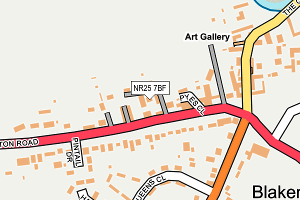 NR25 7BF map - OS OpenMap – Local (Ordnance Survey)