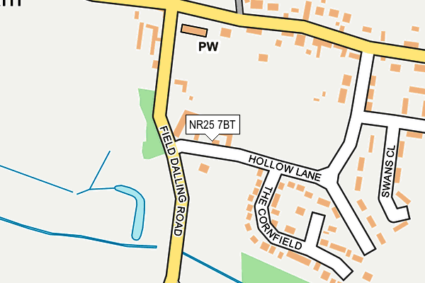 NR25 7BT map - OS OpenMap – Local (Ordnance Survey)
