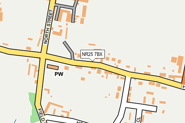 NR25 7BX map - OS OpenMap – Local (Ordnance Survey)