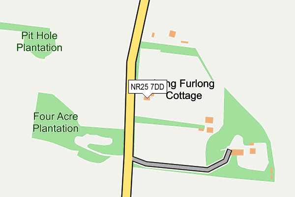 NR25 7DD map - OS OpenMap – Local (Ordnance Survey)