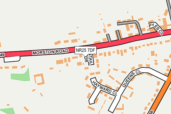 NR25 7DF map - OS OpenMap – Local (Ordnance Survey)
