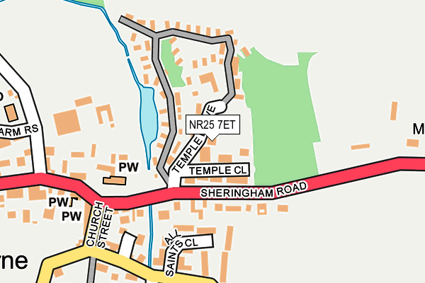 NR25 7ET map - OS OpenMap – Local (Ordnance Survey)
