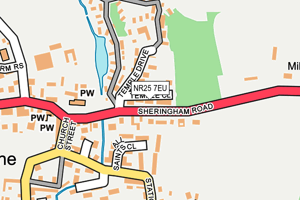 NR25 7EU map - OS OpenMap – Local (Ordnance Survey)