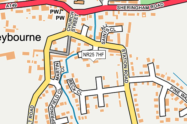 NR25 7HF map - OS OpenMap – Local (Ordnance Survey)