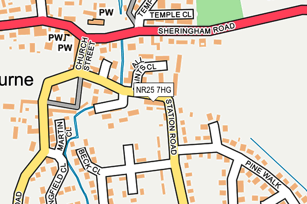 NR25 7HG map - OS OpenMap – Local (Ordnance Survey)