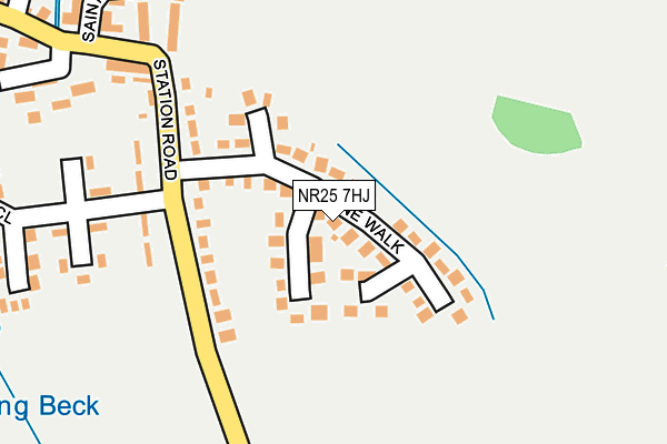NR25 7HJ map - OS OpenMap – Local (Ordnance Survey)