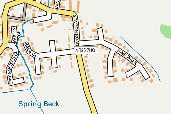 NR25 7HQ map - OS OpenMap – Local (Ordnance Survey)