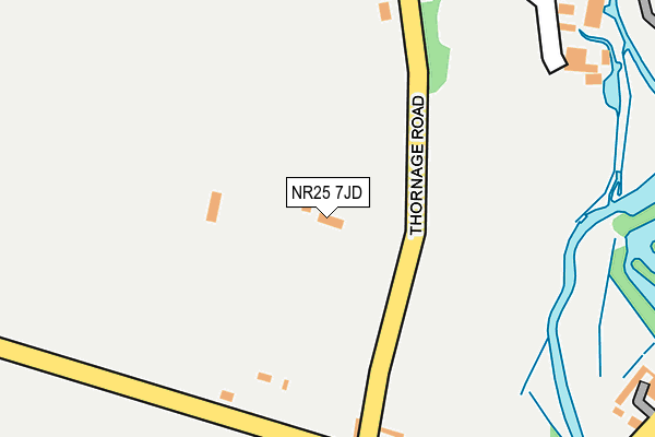 NR25 7JD map - OS OpenMap – Local (Ordnance Survey)