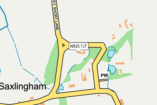 NR25 7JT map - OS OpenMap – Local (Ordnance Survey)