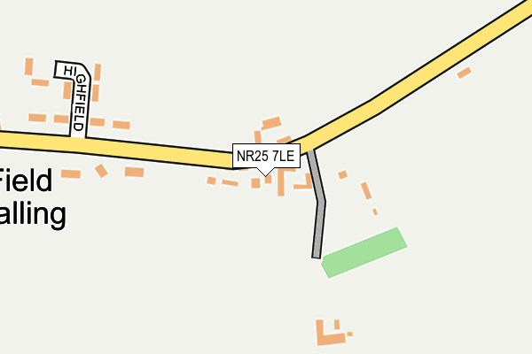 NR25 7LE map - OS OpenMap – Local (Ordnance Survey)