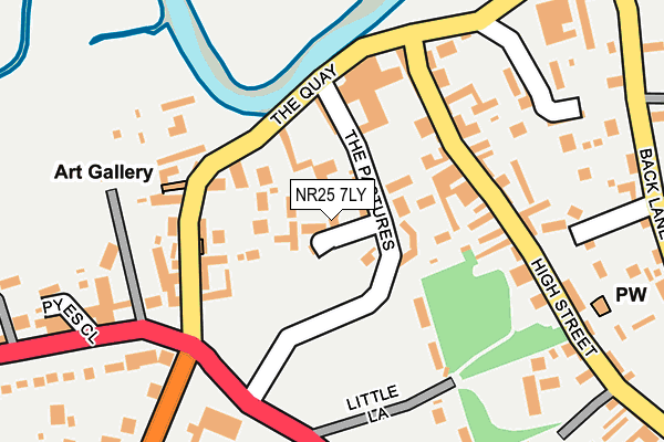 NR25 7LY map - OS OpenMap – Local (Ordnance Survey)