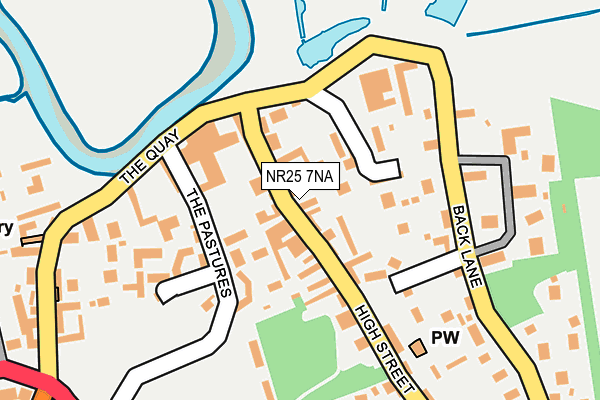 NR25 7NA map - OS OpenMap – Local (Ordnance Survey)