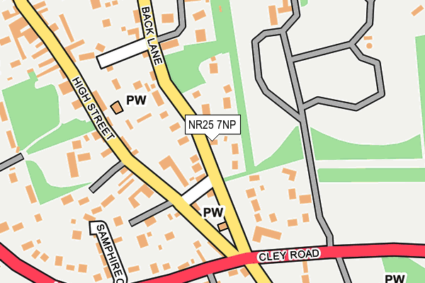 NR25 7NP map - OS OpenMap – Local (Ordnance Survey)