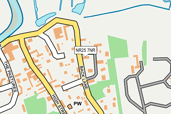 NR25 7NR map - OS OpenMap – Local (Ordnance Survey)