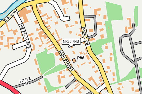 NR25 7NS map - OS OpenMap – Local (Ordnance Survey)