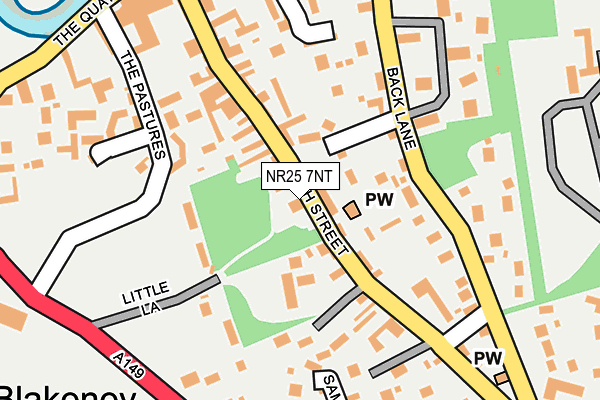 NR25 7NT map - OS OpenMap – Local (Ordnance Survey)