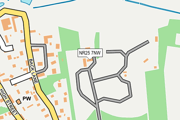 NR25 7NW map - OS OpenMap – Local (Ordnance Survey)