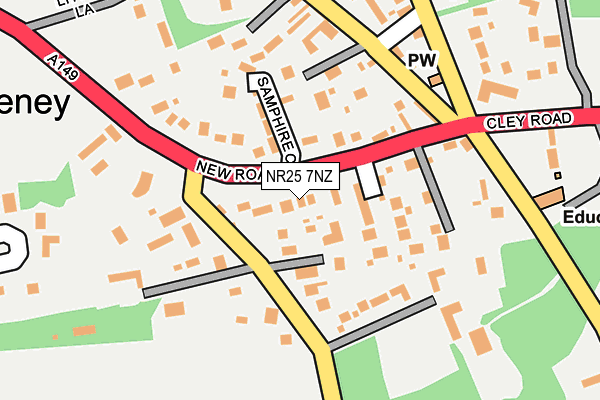 NR25 7NZ map - OS OpenMap – Local (Ordnance Survey)