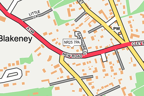 NR25 7PA map - OS OpenMap – Local (Ordnance Survey)