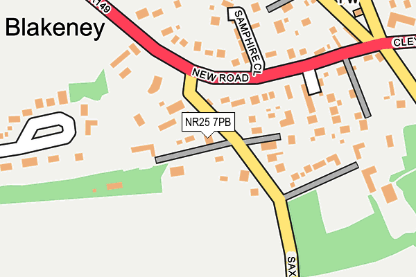 NR25 7PB map - OS OpenMap – Local (Ordnance Survey)