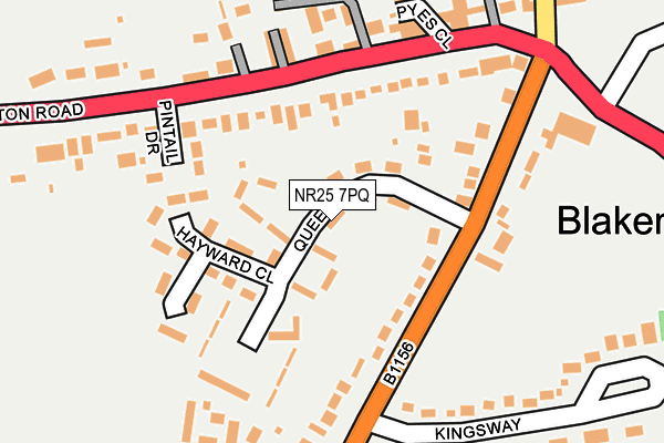 NR25 7PQ map - OS OpenMap – Local (Ordnance Survey)