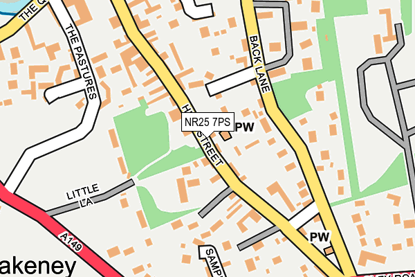 NR25 7PS map - OS OpenMap – Local (Ordnance Survey)