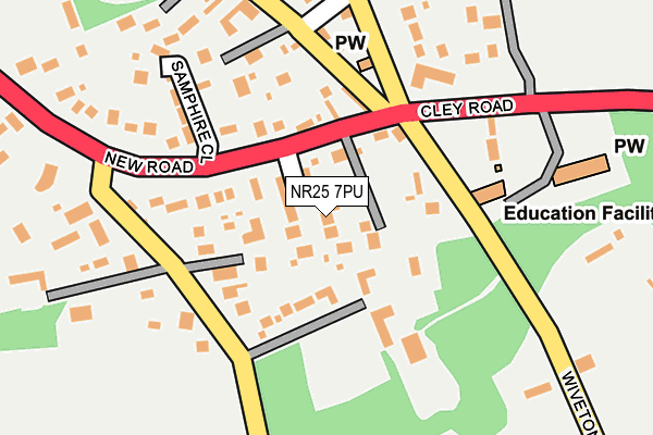 NR25 7PU map - OS OpenMap – Local (Ordnance Survey)