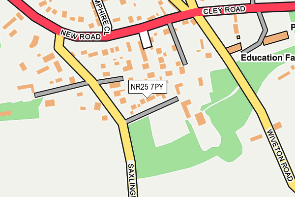 NR25 7PY map - OS OpenMap – Local (Ordnance Survey)