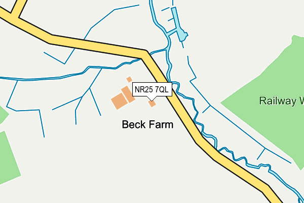NR25 7QL map - OS OpenMap – Local (Ordnance Survey)