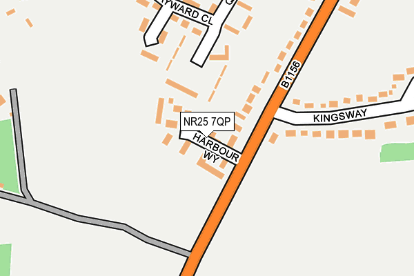 NR25 7QP map - OS OpenMap – Local (Ordnance Survey)
