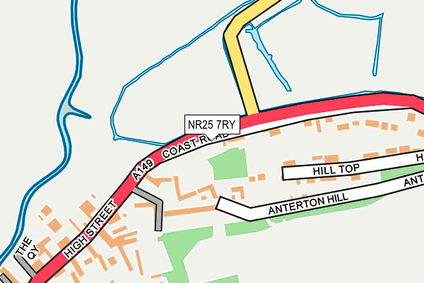 NR25 7RY map - OS OpenMap – Local (Ordnance Survey)