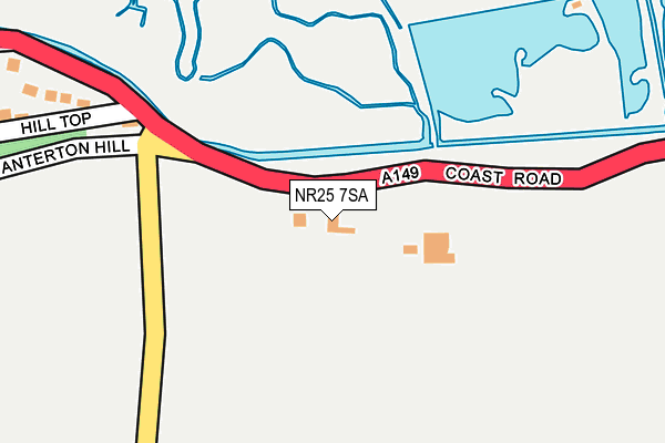 NR25 7SA map - OS OpenMap – Local (Ordnance Survey)