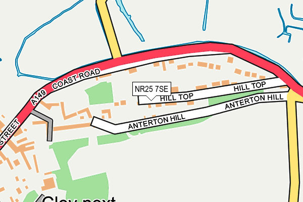 NR25 7SE map - OS OpenMap – Local (Ordnance Survey)