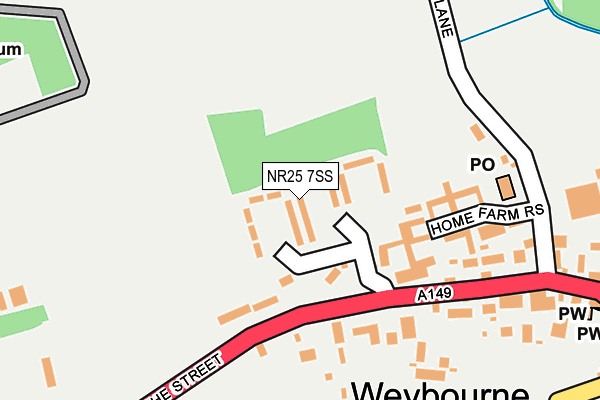 NR25 7SS map - OS OpenMap – Local (Ordnance Survey)