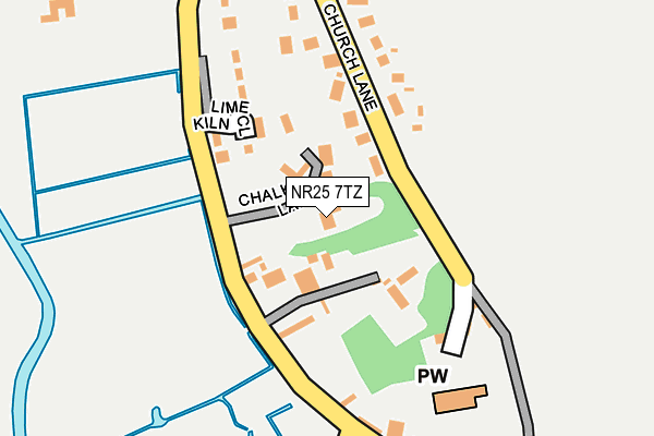 NR25 7TZ map - OS OpenMap – Local (Ordnance Survey)