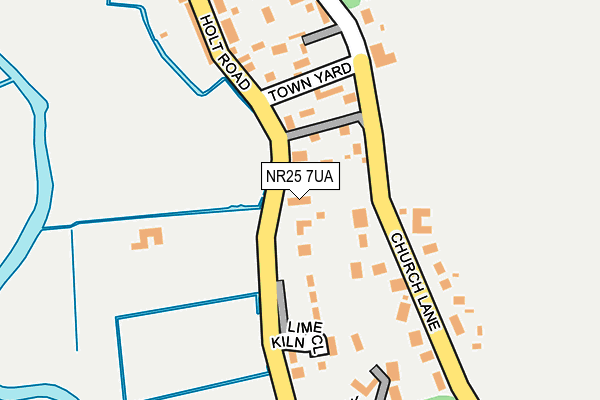 NR25 7UA map - OS OpenMap – Local (Ordnance Survey)