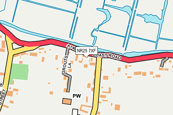 NR25 7XF map - OS OpenMap – Local (Ordnance Survey)