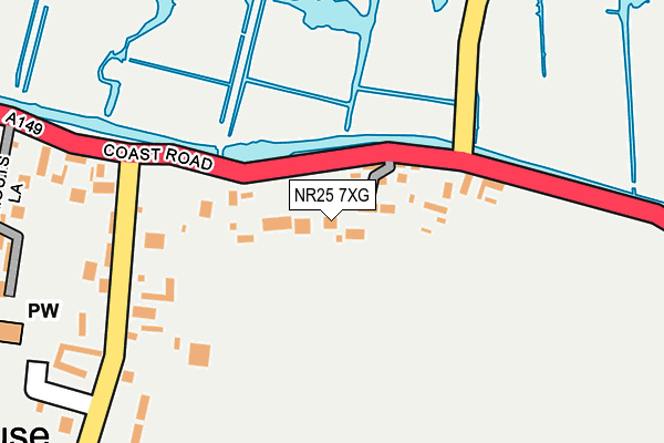 NR25 7XG map - OS OpenMap – Local (Ordnance Survey)