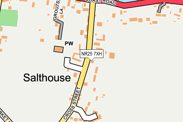 NR25 7XH map - OS OpenMap – Local (Ordnance Survey)