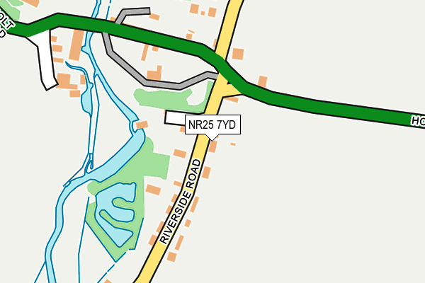 NR25 7YD map - OS OpenMap – Local (Ordnance Survey)