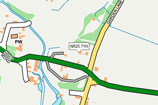 NR25 7YH map - OS OpenMap – Local (Ordnance Survey)