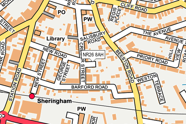 NR26 8AH map - OS OpenMap – Local (Ordnance Survey)